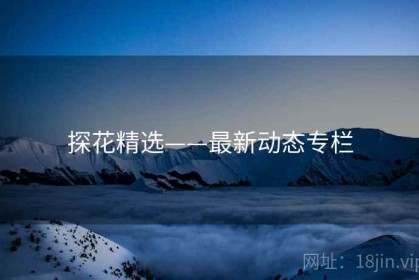 探花精选——最新动态专栏