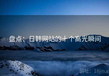 盘点：日韩网站的十个高光瞬间