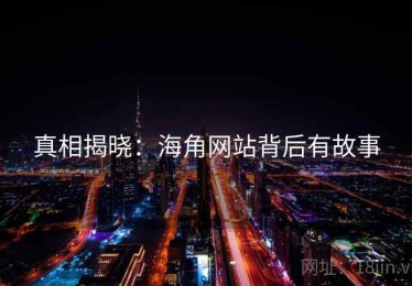 真相揭晓：海角网站背后有故事