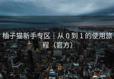 柚子猫新手专区｜从 0 到 1 的使用旅程（官方）