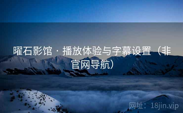 曜石影馆 · 播放体验与字幕设置（非官网导航）