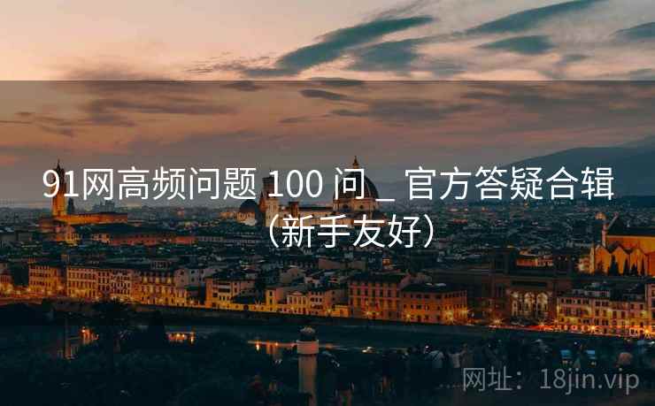 91网高频问题 100 问 _ 官方答疑合辑（新手友好）